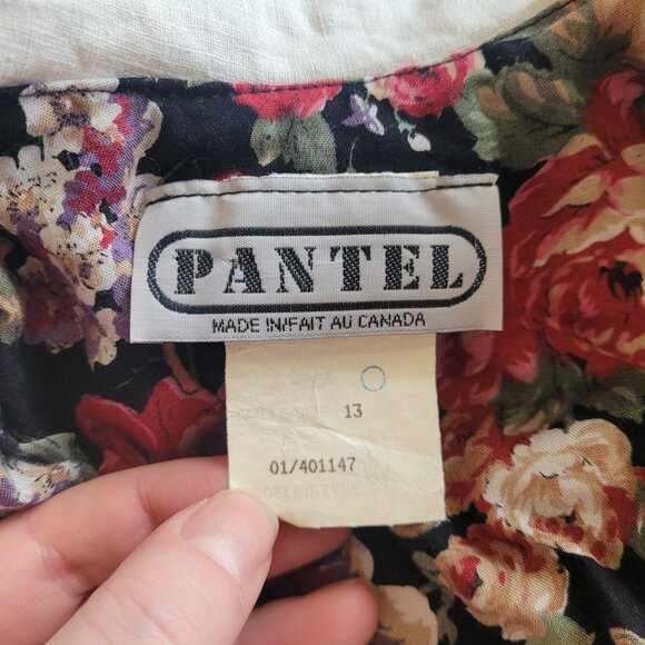 1980s Floral Sailor Collar Shirt Dress - Picture 11 of 16